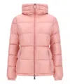 Moncler Gles Hooded Quilted Shell Down Jacket In Pink