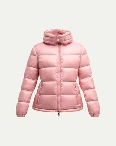 Moncler Douro Lightweight Hooded Puffer Jacket In Light Pink