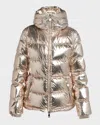Moncler Douros Puffer Jacket In Gold
