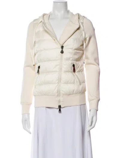 Pre-owned Moncler Down Blazer In White
