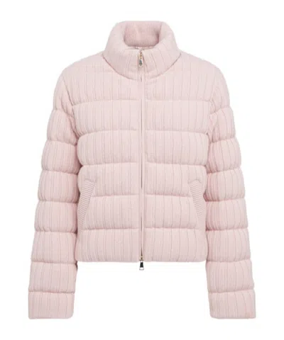 Moncler Down Cardigan Jacket In Pink