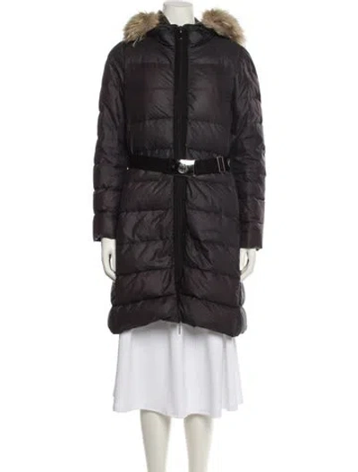 Pre-owned Moncler Down Coat In Black