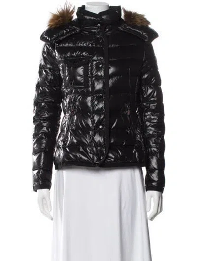 Pre-owned Moncler Down Coat In Black