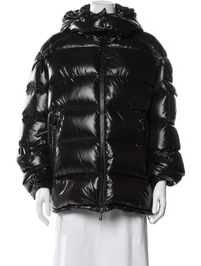 Pre-owned Moncler Down Coat In Black