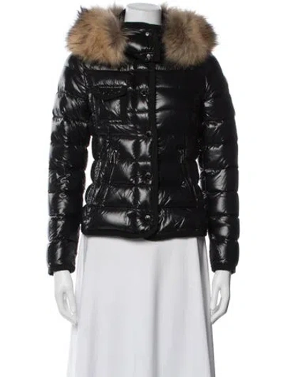 Pre-owned Moncler Down Coat In Black