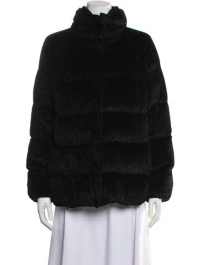 Pre-owned Moncler Down Coat In Black