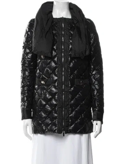 Pre-owned Moncler Down Coat In Black