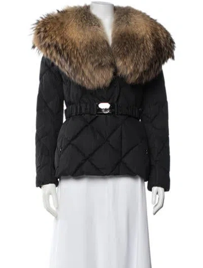 Pre-owned Moncler Down Coat In Black