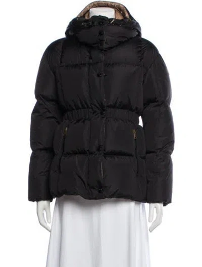 Pre-owned Moncler Down Coat In Black