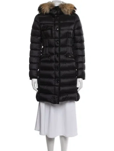 Pre-owned Moncler Down Coat In Black