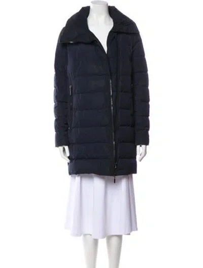 Pre-owned Moncler Down Coat In Blue