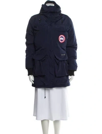 Pre-owned Moncler Down Coat In Blue