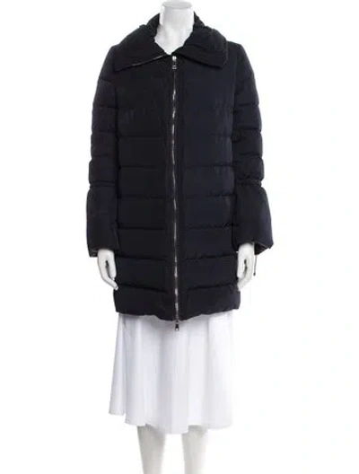 Pre-owned Moncler Down Coat In Blue