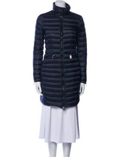 Pre-owned Moncler Down Coat In Blue