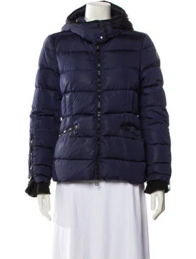 Pre-owned Moncler Down Coat In Blue