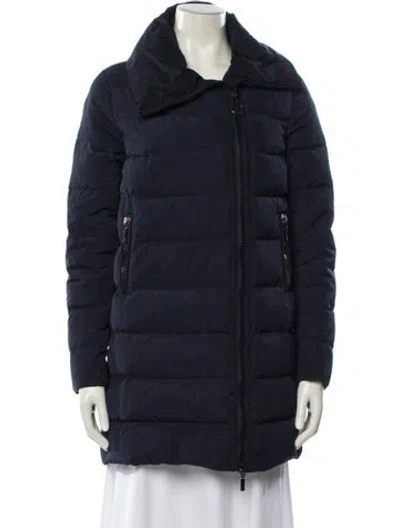 Pre-owned Moncler Down Coat In Blue