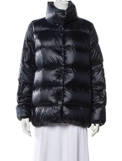 Pre-owned Moncler Down Coat In Blue