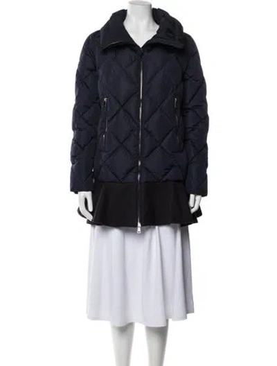 Pre-owned Moncler Down Coat In Blue