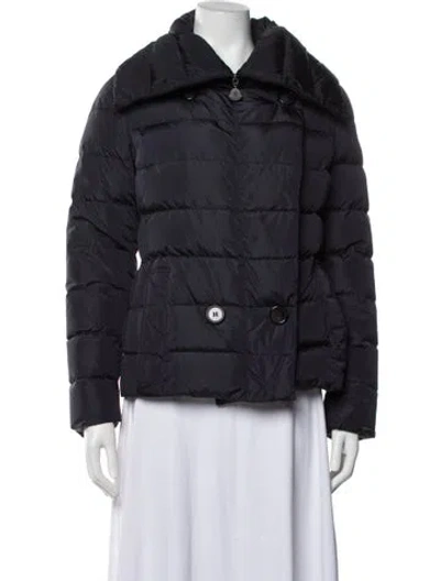 Pre-owned Moncler Down Coat In Blue