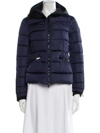 Pre-owned Moncler Down Coat In Blue
