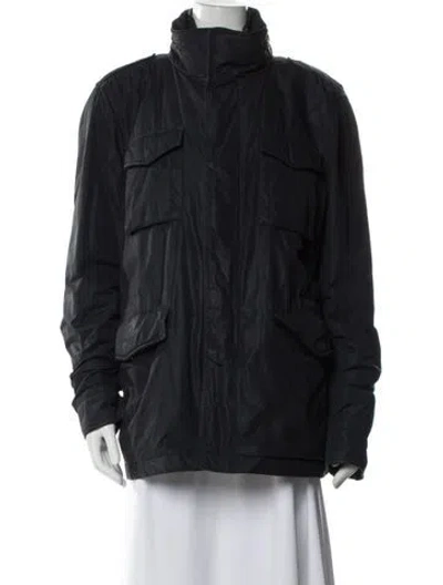 Pre-owned Moncler Down Coat In Blue