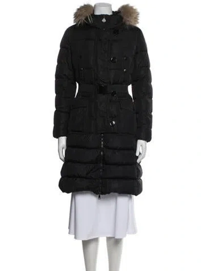Pre-owned Moncler Down Coat In Blue