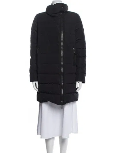 Pre-owned Moncler Down Coat In Blue