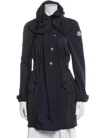 Pre-owned Moncler Down Coat In Blue