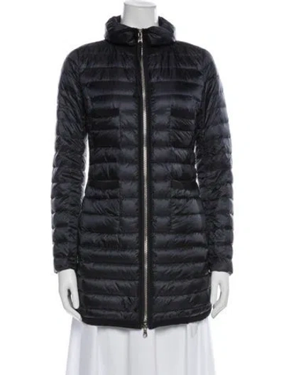 Pre-owned Moncler Down Coat In Blue