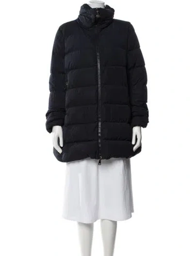 Pre-owned Moncler Down Coat In Blue