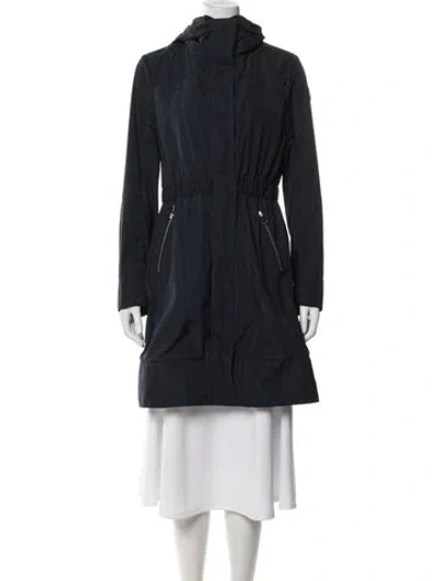 Pre-owned Moncler Down Coat In Blue