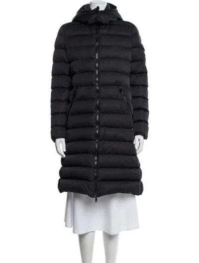 Pre-owned Moncler Down Coat In Blue