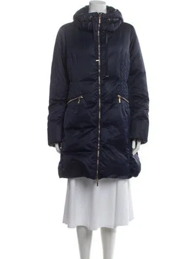 Pre-owned Moncler Down Coat In Blue