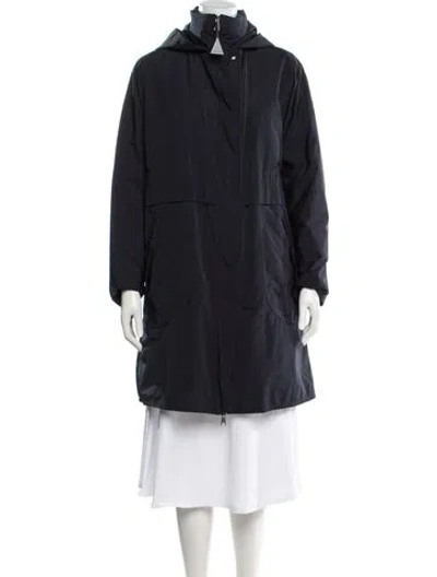 Pre-owned Moncler Down Coat In Blue