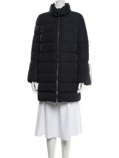 Pre-owned Moncler Down Coat In Blue