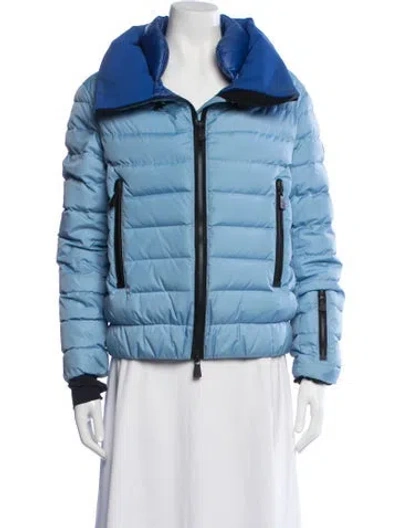 Pre-owned Moncler Down Coat In Blue