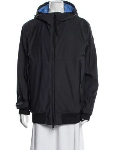 Pre-owned Moncler Down Coat In Blue