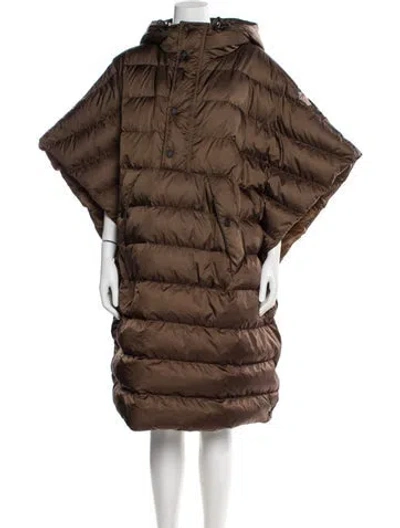 Pre-owned Moncler Down Coat In Brown