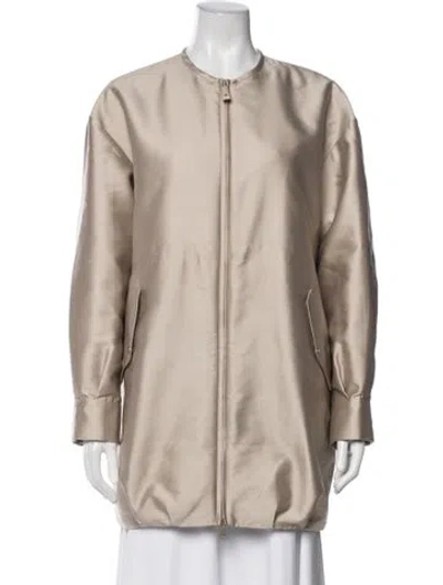 Pre-owned Moncler Down Coat In Brown
