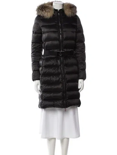 Pre-owned Moncler Down Coat In Gray