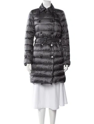 Pre-owned Moncler Down Coat In Gray