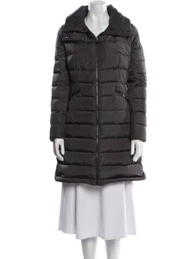 Pre-owned Moncler Down Coat In Gray