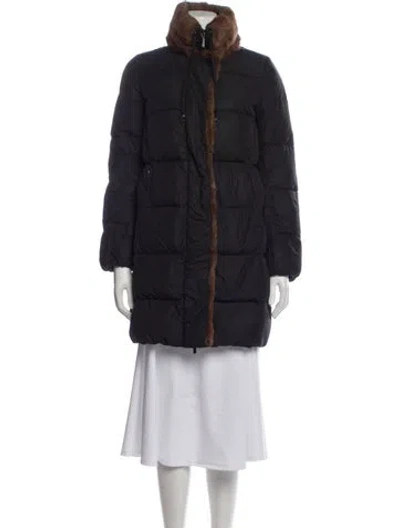 Pre-owned Moncler Down Coat In Gray