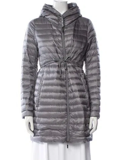 Pre-owned Moncler Down Coat In Gray