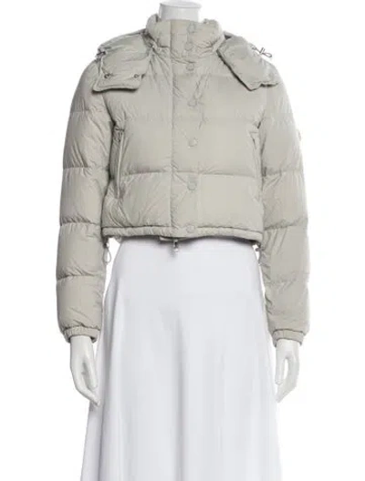 Pre-owned Moncler Down Coat In Gray