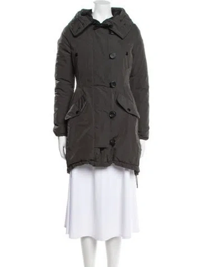 Pre-owned Moncler Down Coat In Gray