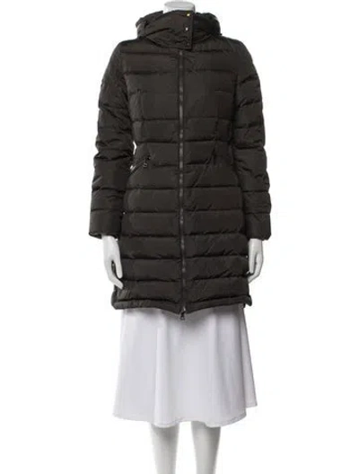 Pre-owned Moncler Down Coat In Green