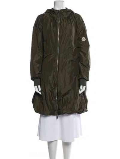 Pre-owned Moncler Down Coat In Green