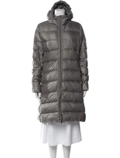 Pre-owned Moncler Down Coat In Grey