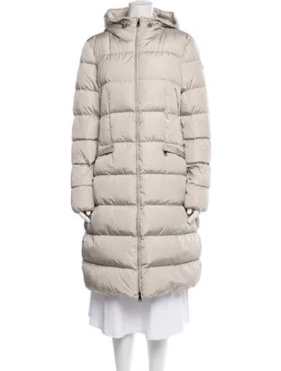 Pre-owned Moncler Down Coat In Grey